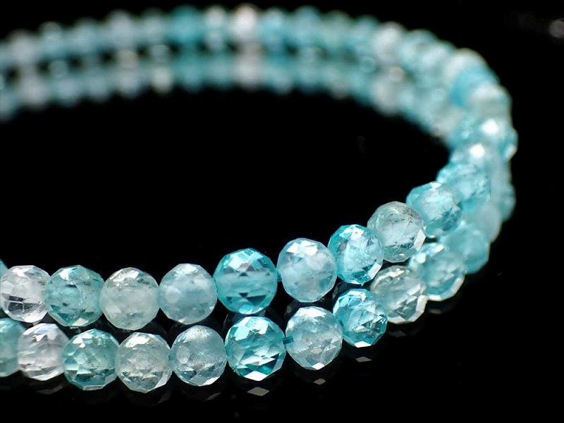 アパタイト ボールカット ワイヤー ブレスレット 幅約3.5mm-4mm デザインワイヤーブレスレット キラキラ繊細カット アジャスター金具付き 不安の解消に