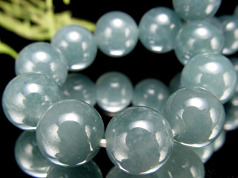 世界三大翡翠産地 グアテマラ産 4A ジェイド 翡翠 ブレスレット 10mm×19珠 良好品質 稀少色 青緑翡翠 艶やかな質感×鮮やか発色タイプ