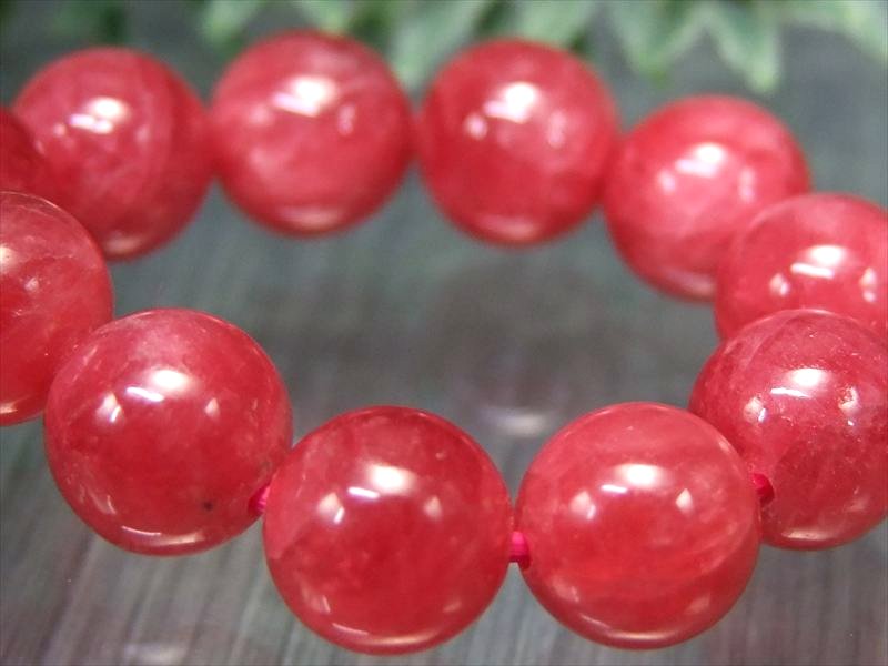 濃厚鮮やか 極上結晶5A インペリアル ロードナイト ブレスレット 8.5mm-9mm×21珠 薔薇輝石 友愛 博愛 の象徴 愛情を深める石 一点もの ブラジル産