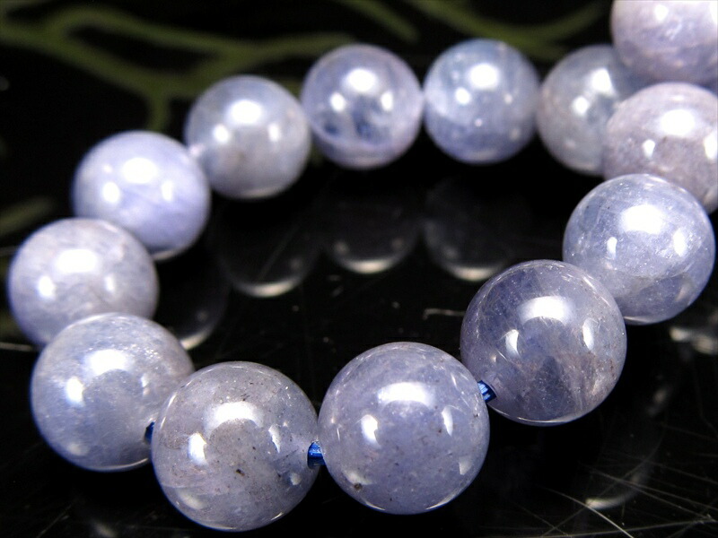 2A+ タンザナイト ブレスレット 7mm-7.5mm×25珠 人生を良い方向へと導く石 12月の誕生石 持ち主の魅力を高める石 パワーストーン 1点もの タンザニア産