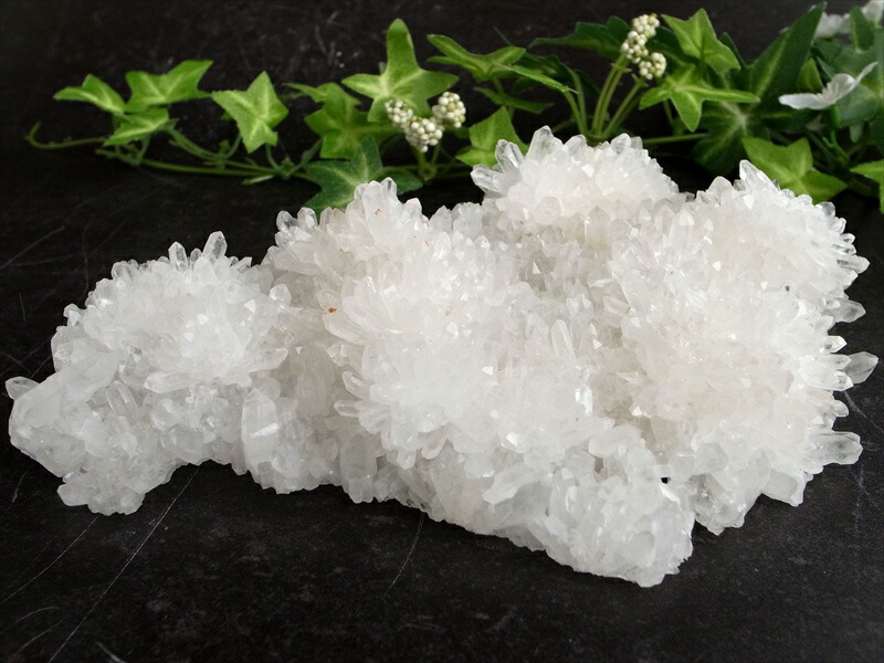 透き通る輝き 3A 四川 水晶 クラスター 幅170mm 重さ377g キラキラ 純白結晶 妖精が宿る石 一点もの 四川省産 パワーストーン 天然石