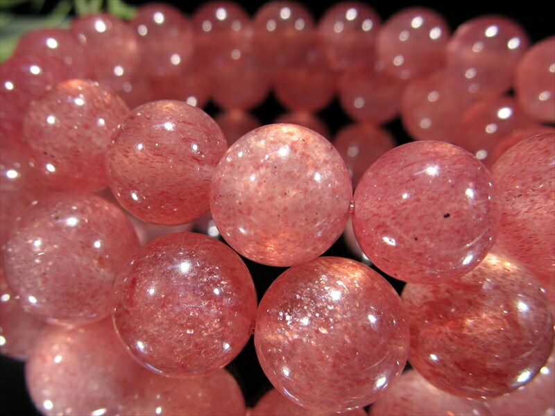 ジューシーピンク ピンクエピドート・シスト ブレスレット 12mm-12.5mm×17珠前後 艶感&発色良好 たっぷりインクルージョン 幸福感を得る石 タンザニア産