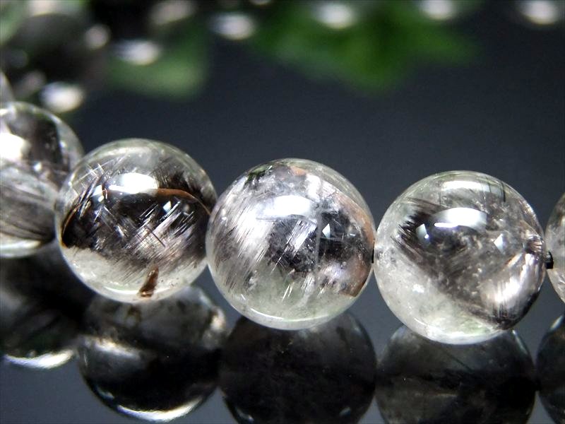 店頭展示中 たっぷりプラチナルチル 4A プラチナルチル クォーツ ブレスレット 8.5mm-9.5mm×21珠 1点物 ブラジル産 bl- パワーストーン 天然石