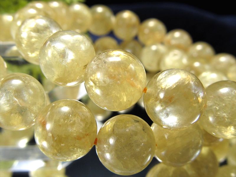 天然ゴールデンマイカ フロゴパイト ブレスレット 8mm-8.5mm×22珠前後 華やかな金色の輝き 流通量極少超希少石 天然金雲母 魔除け・邪気払いの石 ブラジル産