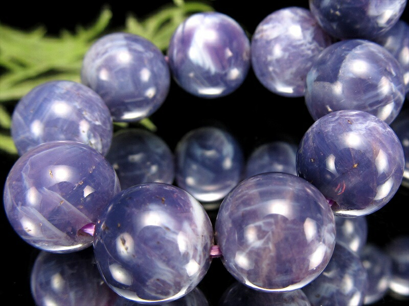 ラベンダーカラー マーブルスコロライト ブレスレット 10.5mm-11mm×19珠 幻想的な色彩 スコロライト アメジスト 癒しの石 ブラジル産 パワーストーン 天然石