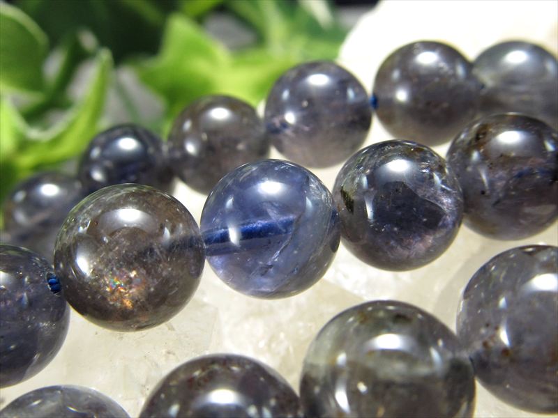 緊急入荷 約6mm珠 濃色 AA アイオライト 菫青石 一連 約37-39cm 3月の誕生石 スリランカ産 パワーストーン 天然石