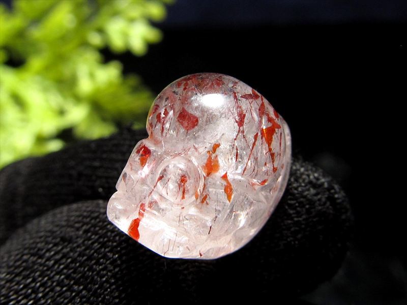 財運を高める瑞獣 ストロベリークォーツ 貔貅 ヒキュウ タンブル ビーズ 長さ約11mm×幅9mm 約1.4g キュートな貔貅 輝くレピドクロサイト