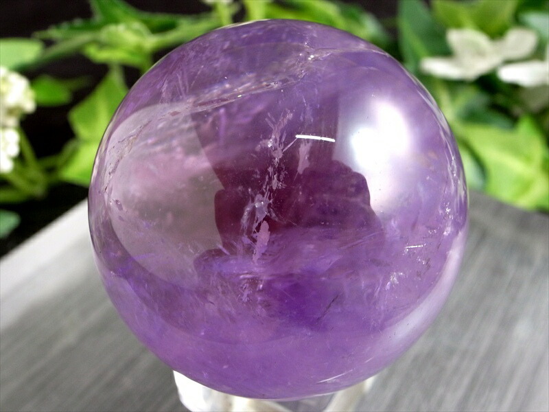 アメトリン 丸玉 直径41mm 重さ106g 紫黄水晶 透明 愛の守護石 癒しと安らぎの石 一点もの ブラジル産 パワーストーン 天然石