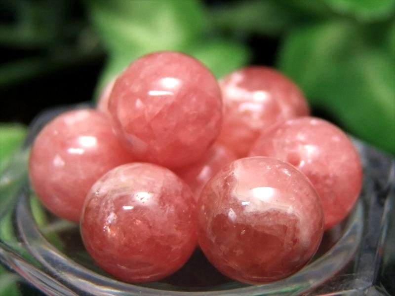 縞模様少な目 AA 1粒売り インカローズ バラ珠売り 約10mm-10.5mm珠 透明感有り 情熱の石 バラ色の人生の象徴 ロードクロサイト ペルー産 パワーストーン
