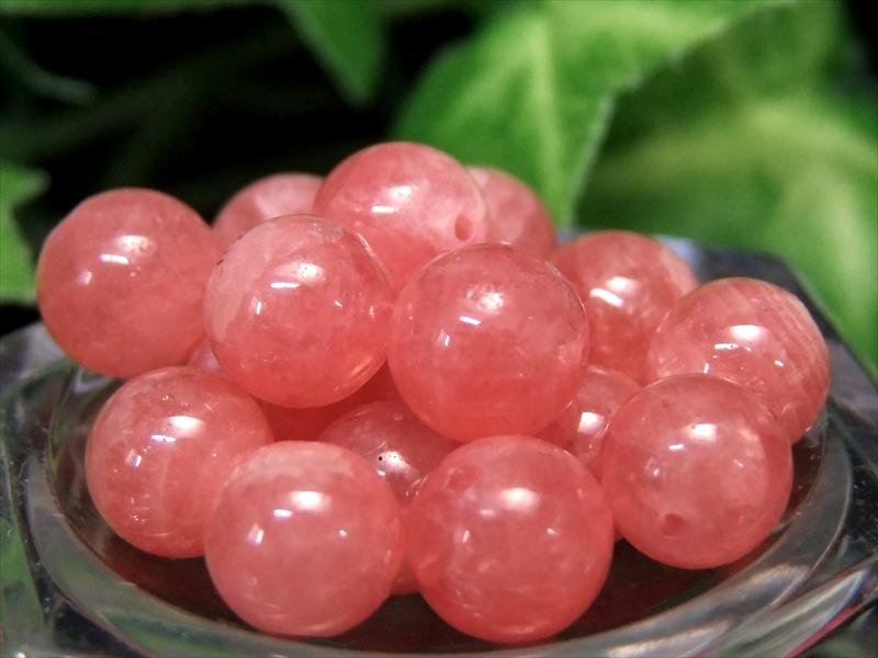 1粒売り 4A 透明ピンク インカローズ バラ珠売り 約7mm-7.5mm珠 ロードクロサイト 透明感アリ アルゼンチン産 tu-s-g パワーストーン 天然石