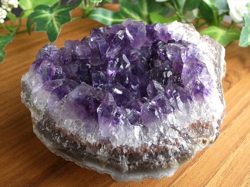 4A アメジストクラスター フラットタイプ 最大幅94mm 重さ304g 愛の守護石 1点物 紫水晶 ウルグアイ産 パワーストーン 天然石
