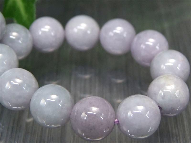ほんのりラベンダー ラベンダー翡翠 ブレスレット 10mm10.5mm×19珠 豊かな人生を創造する石 5月の誕生石 翡翠・硬玉 ミャンマー産 パワーストーン 天然石