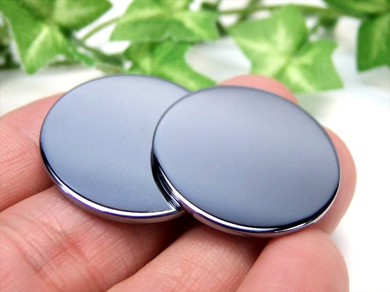 訳あり・僅かな欠けあり テラヘルツ鉱石 コイン型プレート 直径約27mm 厚さ約1.5mm つやつや光沢で鏡のような表面 話題の 高純度 テラヘルツ 鉱石 2026年