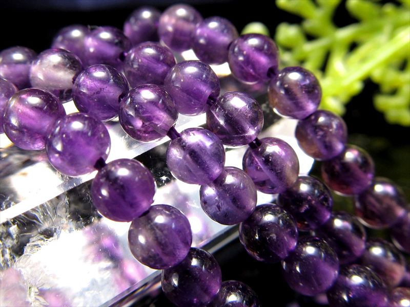 2A 約4mm珠 透明アメジスト 紫水晶 一連 約38cm-40cm 天然石 ビーズ パワーストーン ブラジル産 rn-p パワーストーン 天然石