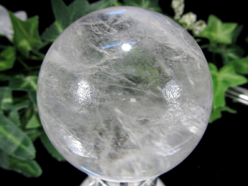 天然水晶 丸玉 台座付 φ56mm 重さ 257g 水晶玉 置物 すべての浄化と純粋さの象徴 極上天然石 一点もの ブラジル産 パワーストーン 天然石