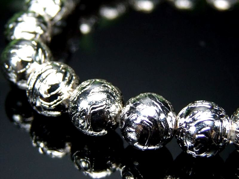 希少レア 本物 ギベオン ブレスレット 8mm×24珠 45.2g 約4億5千万年前のミステリアスな宇宙から来た鉱物 1点物 ナミビア・ハルダプ州産 パワーストーン