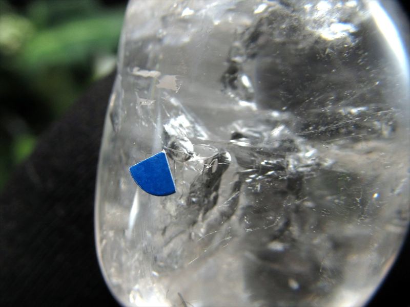 古代の水入り 水晶 磨きタンブル 最大幅30mm 重さ17.1g オーバル型 強力な癒しの力 古代の水を封入した水晶 最強のお守り 1点物 ブラジル産 パワーストーン