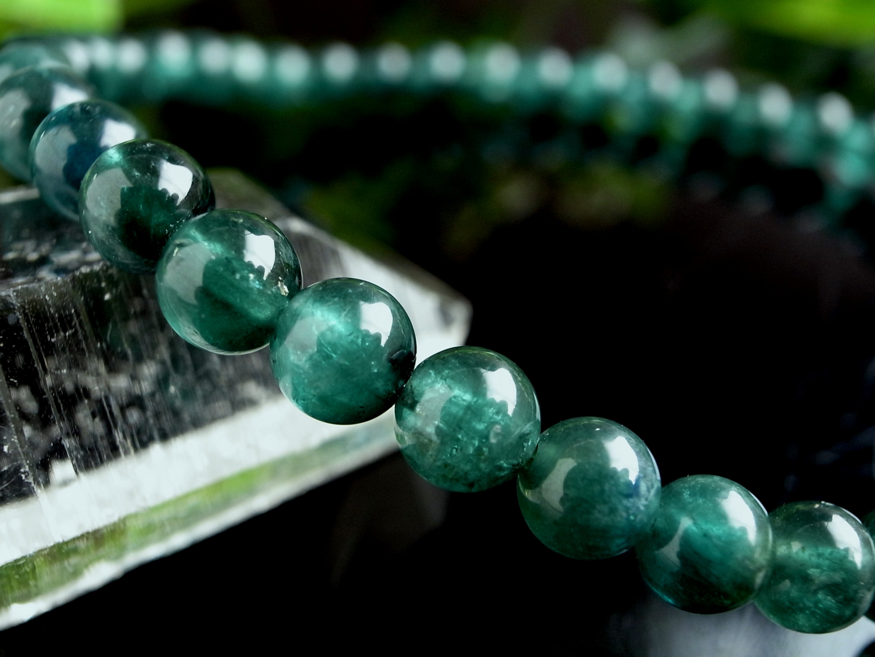 S級 インディゴブルートルマリン インディゴライト ブレスレット 4.5mm×41珠 電気石 10月誕生石 心身を安定させる石 極上一点物 ブラジル産 パワーストーン