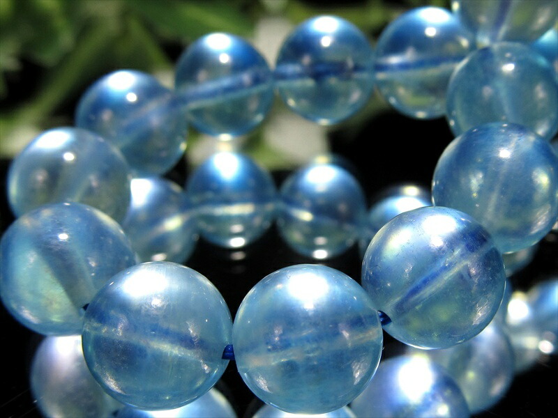 3A+ 潤いある透明感 アクアマリン ブレスレット 9mm×21珠 3月誕生石 海の守護石 美しい若さと幸せな喜びの象徴 月の女神『ディアナ』の石 幸せな結婚の象徴