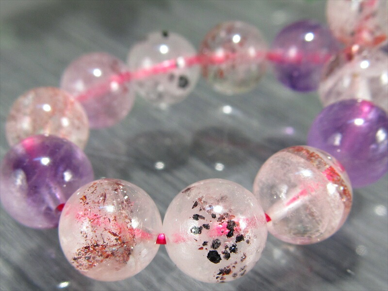 3A+ スーパーセブン ブレスレット 8mm-8.5mm×23珠 激レア 最強ブレス 一点もの ブラジル産 パワーストーン 天然石