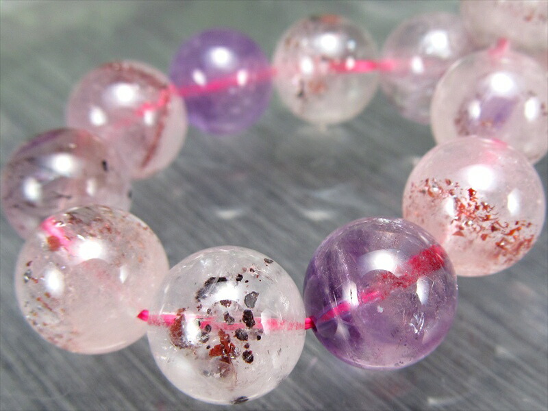 3A+ スーパーセブン ブレスレット 10.5mm-11mm×19珠 激レア 最強ブレス 一点もの ブラジル産 パワーストーン 天然石