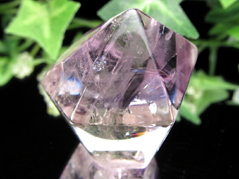 世界一美しいと言われる 奇跡の紫 バイーア州産 アメジスト ポリッシュ ポイント 置物 高さ 37mm 重さ 40.1g 虹入り ポリッシュ ファントム 紫水晶