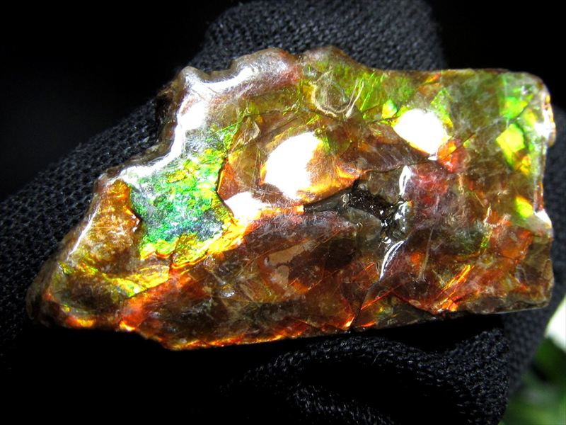 4A アンモライト 原石 最大幅30mm 重さ2.0g 1点物 生物起源の宝石 幸運を呼び込む石 極上一点物 カナダ産 パワーストーン 天然石