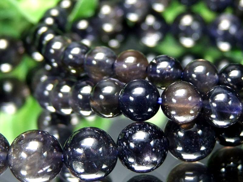 アイオライトブレスレット 約8mm-8.5mm×23珠前後 お買い得価格 夢や目標へ導く石 3月の誕生石 インド産 パワーストーン 天然石