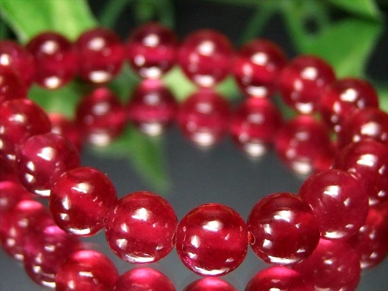 最高級グレード S級 宝石質 ルビー ブレスレット 7mm-7.5mm×28珠 深紅の高貴な美しさ 愛と勝利をもたらす情熱的な石 7月の誕生石 妖艶 1点物 ミャンマー産