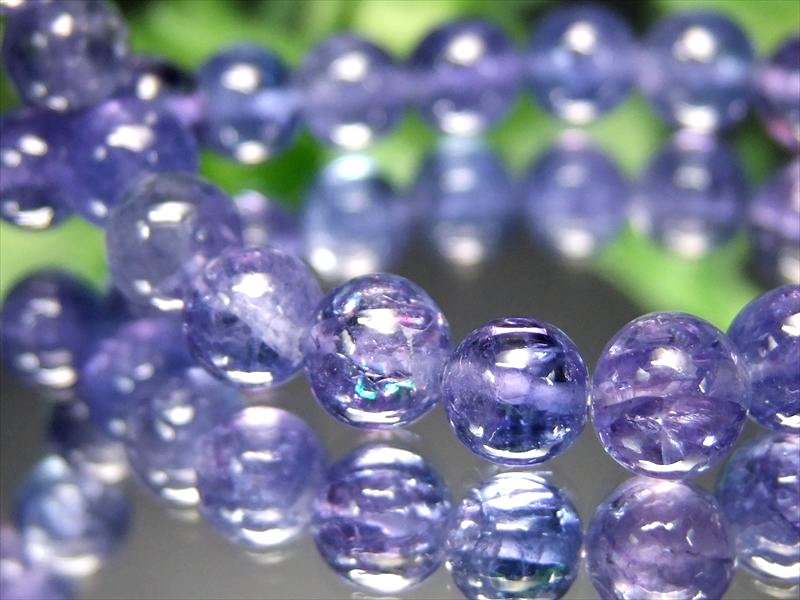 過去最高品質 虹入り S級 宝石質 タンザナイト ブレスレット 6mm-6.5mm×30珠 美麗 極上青紫 ポジティブに変換する タンザニア産 bl-p パワーストーン 天然石