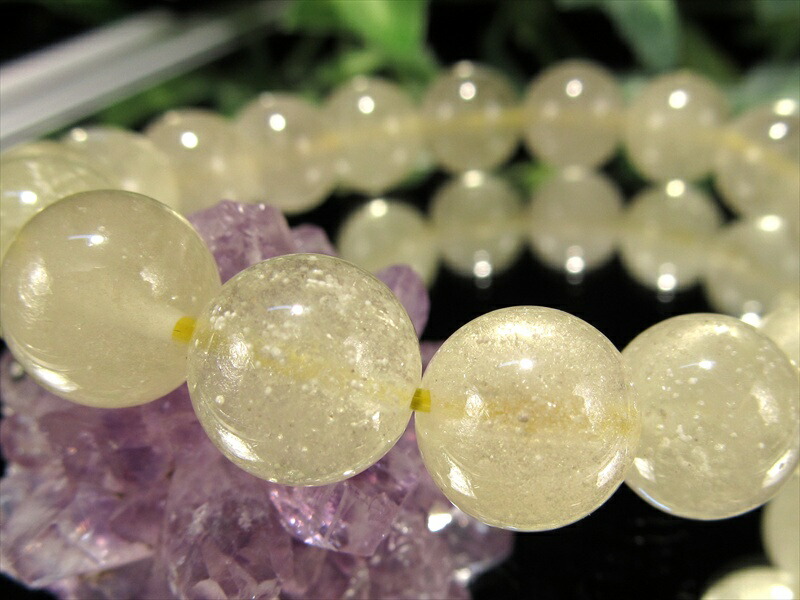 稀少 クリストバライト内包 リビアングラス ブレスレット 11mm×18珠 リビア砂漠の秘宝 隕石由来の天然インパクトガラス エジプト産 パワーストーン 天然石