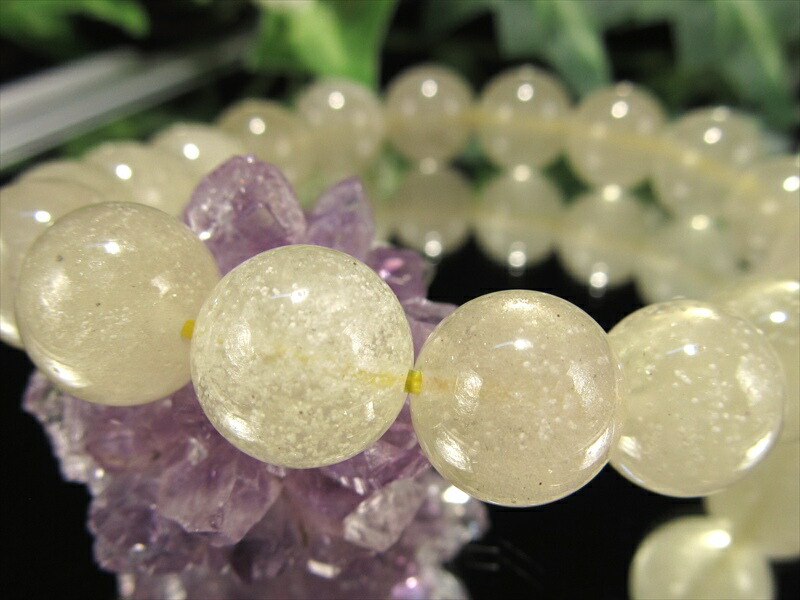 稀少 クリストバライト内包 リビアングラス ブレスレット 11.5mm-12mm×18珠 リビア砂漠の秘宝 隕石由来の天然インパクトガラス エジプト産 パワーストーン