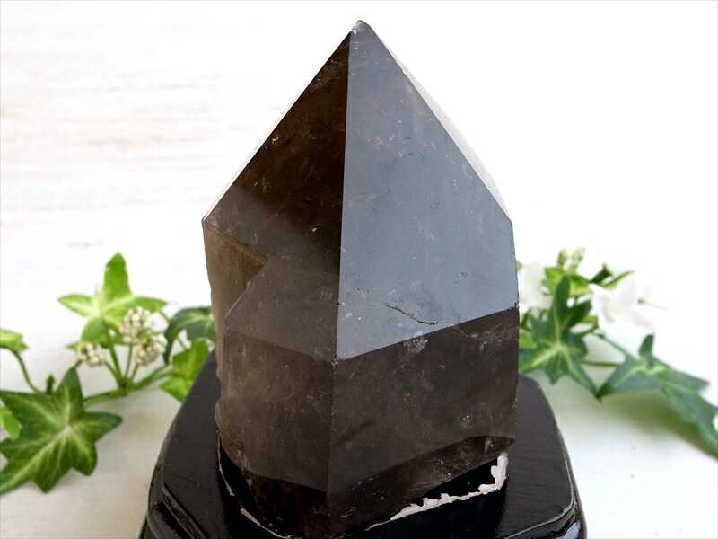 大地のエネルギーを結晶させた 琥珀色の光柱 スモーキークォーツ ポリッシュ ポイント 高さ132mm 重さ 682.5g グラウンディングの石がもたらす