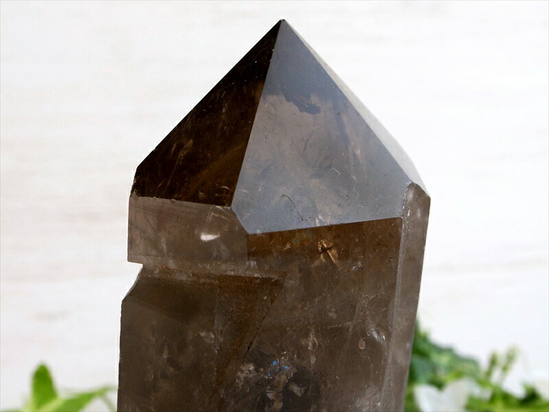大地のエネルギーを結晶させた 琥珀色の光柱 スモーキークォーツ ポリッシュ ポイント 高さ163mm 重さ 608g グラウンディングの石がもたらす