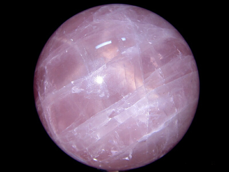 六条スター スターディープローズクォーツ 丸玉 直径 62mm 重さ 344.5g ディープローズクォーツ 恋愛成就の石 愛と美の女神 アフロディーテ の石