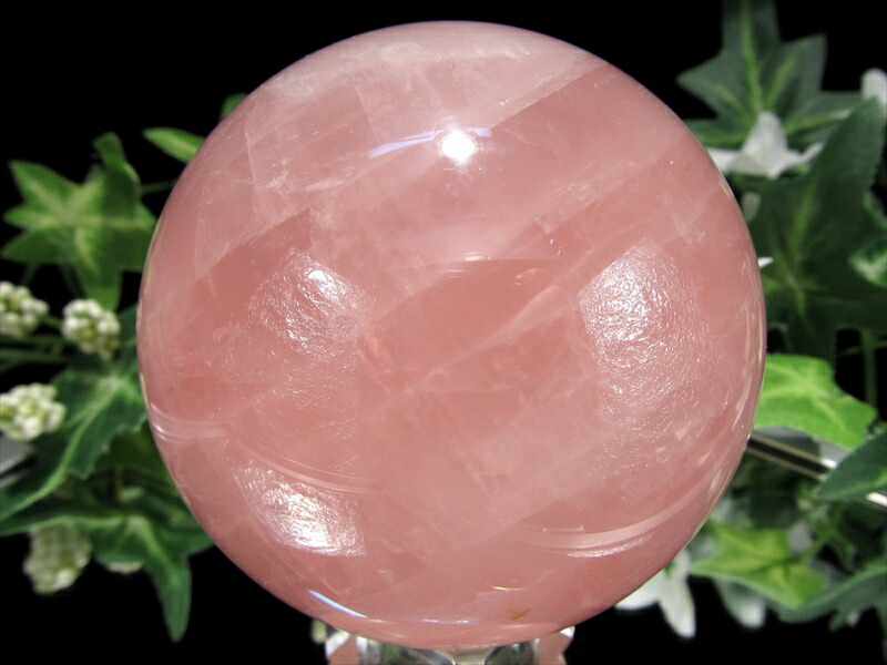 六条スター スターディープローズクォーツ 丸玉 直径 63mm 重さ 363.5g ディープローズクォーツ 恋愛成就の石 愛と美の女神 アフロディーテ の石
