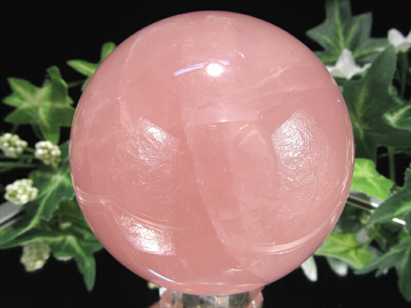 六条スター スターディープローズクォーツ 丸玉 直径 66mm 重さ 426.5g ディープローズクォーツ 恋愛成就の石 愛と美の女神 アフロディーテ の石