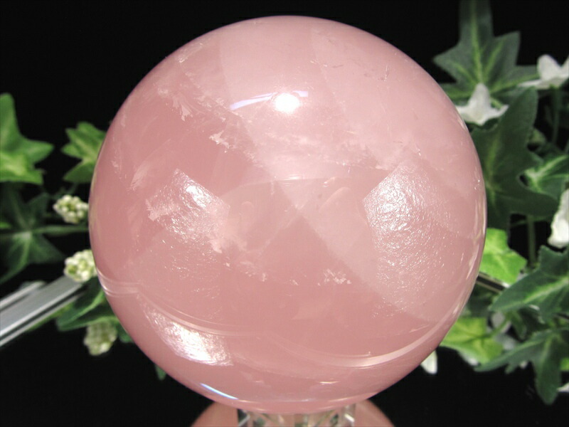 六条スター スターディープローズクォーツ 丸玉 直径 78mm 重さ 702g ディープローズクォーツ 恋愛成就の石 愛と美の女神 アフロディーテ の石