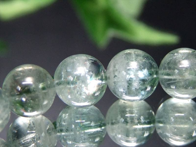抜粋鑑別済み 虹入り 5A グリーンオリゴ クレース 天然フェルドスパー ブレスレット 8.5mm-9mm×22珠 サンストーンの母体となる鉱物 一点物 タンザニア
