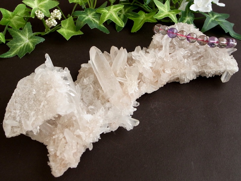 希少 3A『地球最後の秘境』ヒマラヤより直送 マニカラン産 水晶 クラスター 最大幅186mm 重さ344g ギャランティカード付き キングオブクォーツ 稀少1点物