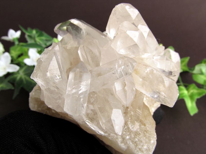 希少 4A『地球最後の秘境』ヒマラヤより直送 マニカラン産 水晶 クラスター 最大幅103mm 重さ423g ギャランティカード付き キングオブクォーツ 稀少1点物