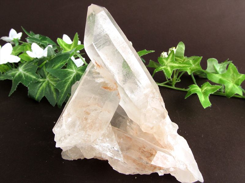 希少 4A『地球最後の秘境』ヒマラヤより直送 マニカラン産 水晶 クラスター 最大幅102mm 重さ331g ギャランティカード付き キングオブクォーツ 稀少1点物