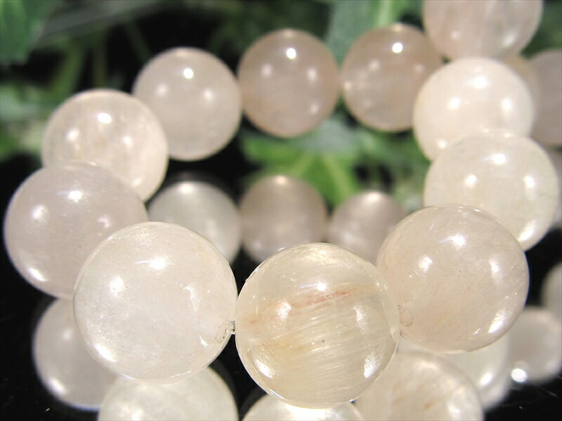 ふんわりカラーMIX×極上ラビットヘア ラビットヘア ルチル クォーツ サゲニティック クォーツ ブレスレット 10.5mm-11mm×19珠 心身浄化と幸運招来の希少石