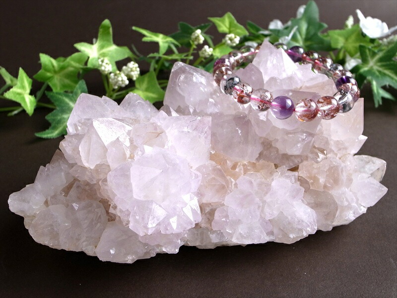 ヒーラーに大人気 4A カクタス アメジスト クラスター原石 最大幅 141mm 重さ 858g 精霊の宿る水晶 紫水晶 サボテンアメジスト 2月 誕生石 1点もの