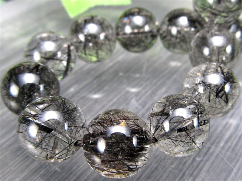 超透明 繊細針 5A ブラックルチル クォーツ ブレスレット 11mm-11.5mm×18珠 最強勝ち運ルチル ビジネス運の向上に 一点物 ブラジル産 パワーストーン 天然石