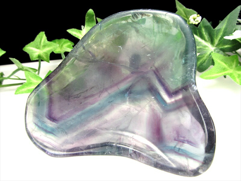 小物が浄化できる小皿 フローライト 小皿 置物 重さ191g そのまま飾っても可愛い ブラジル産 パワーストーン 天然石