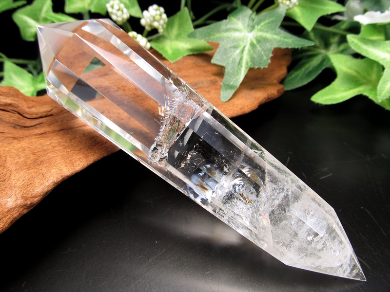 超希少 レムリアンシード贅沢使用 虹入り レムリアン水晶 ヴォーゲルワンド 高さ約112mm 重さ約101g 生命力を増幅する特別な幾何学形状