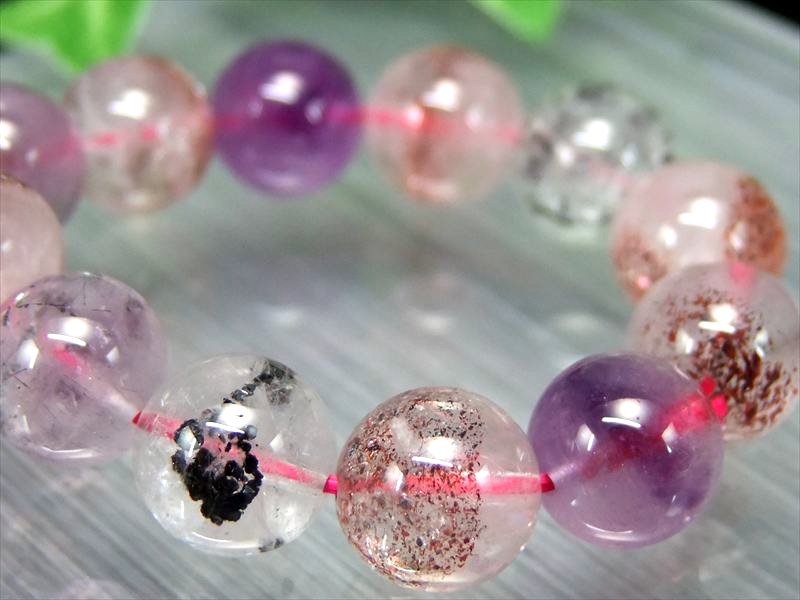 3A+ スーパーセブン ブレスレット 9.5mm-10mm×20珠 激レア 最強ブレス 一点もの ブラジル産 パワーストーン 天然石