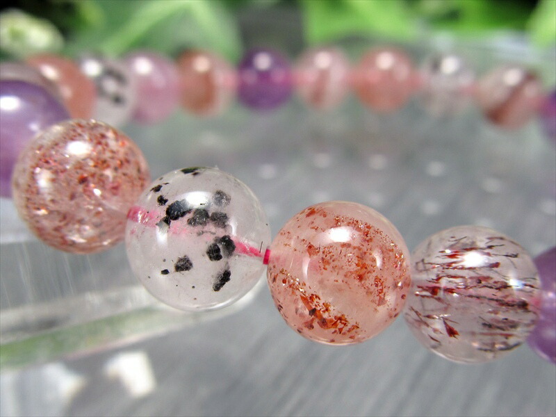 3A+ スーパーセブン ブレスレット 8.5mm-9mm×22珠 激レア 最強ブレス 一点もの ブラジル産 パワーストーン 天然石