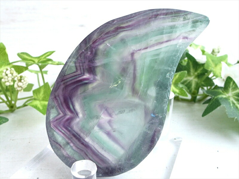 小物が浄化できる小皿 マルチカラーフローライト しずく型 小皿 置物 重さ154g そのまま飾っても可愛い ブラジル産 パワーストーン 天然石